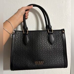Guess Black Embossed Satchel